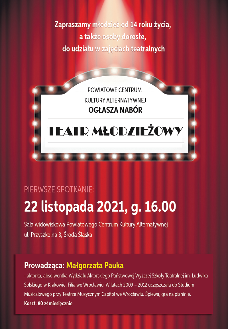 Nabór do Młodzieżowego Teatru w CeKA